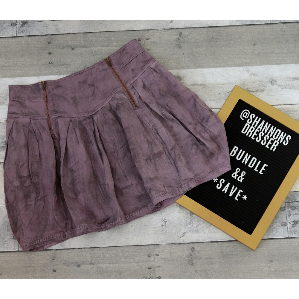 XS LaRok Purple Zippered Mini Skirt - Picture 1 of 5